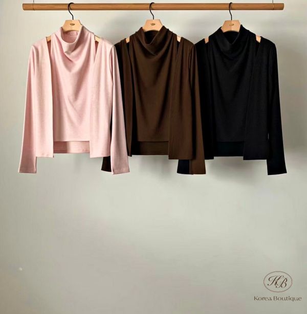 Fw413 秋季 高領背心套裝 