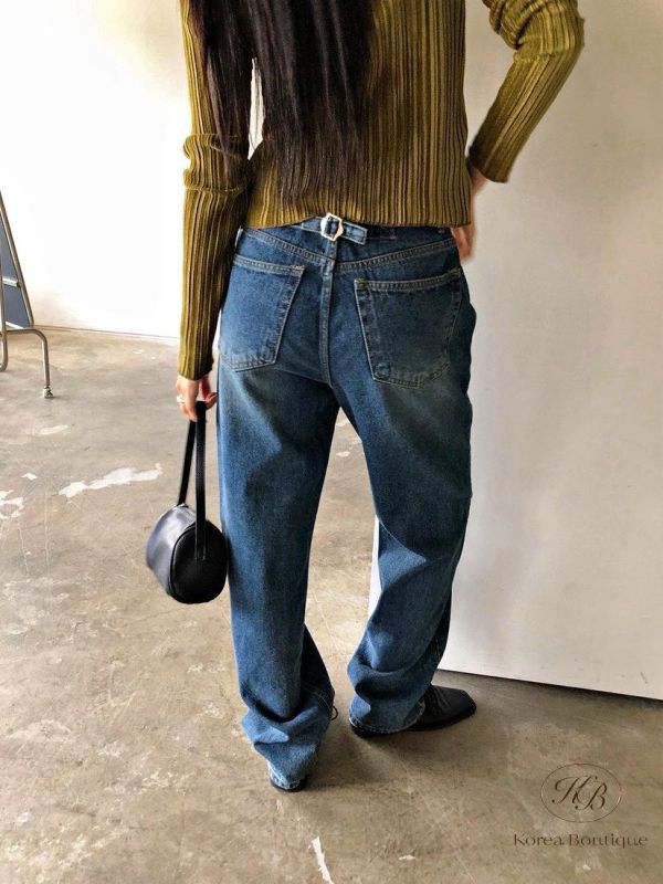 FW2721 秋季 原色小直筒牛仔褲 