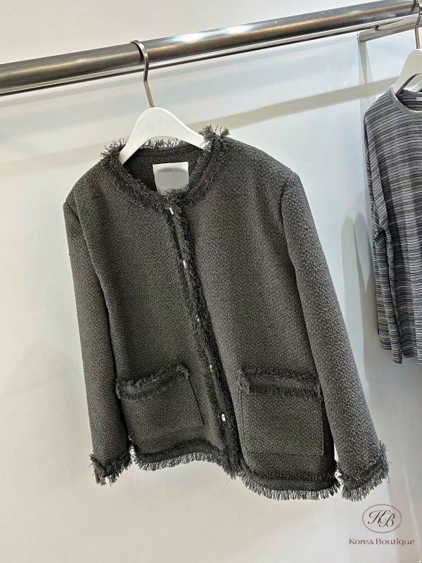 Fw245 秋季 小香外套 自留灰色 