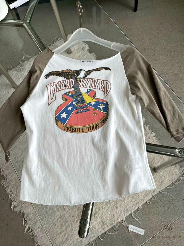 FW2631 秋季 太時髦不修邊老鷹tee 