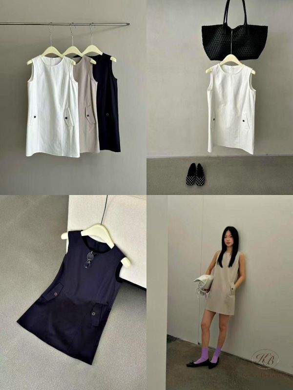 SS248 春季 簡約口袋背心洋裝 
