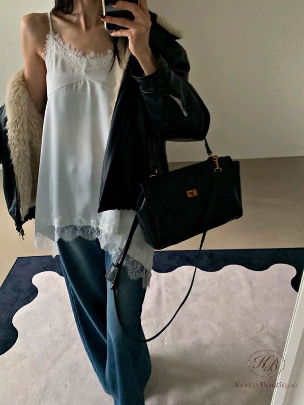 FWKR114 冬季 睫毛蕾絲長版上衣 