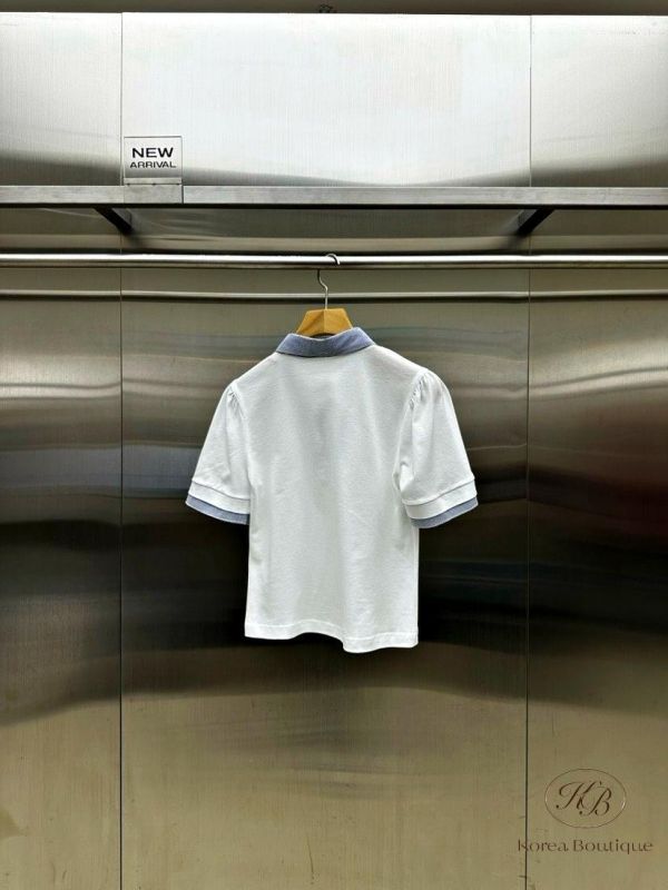 SS410 春季 撞色領口polo衫 