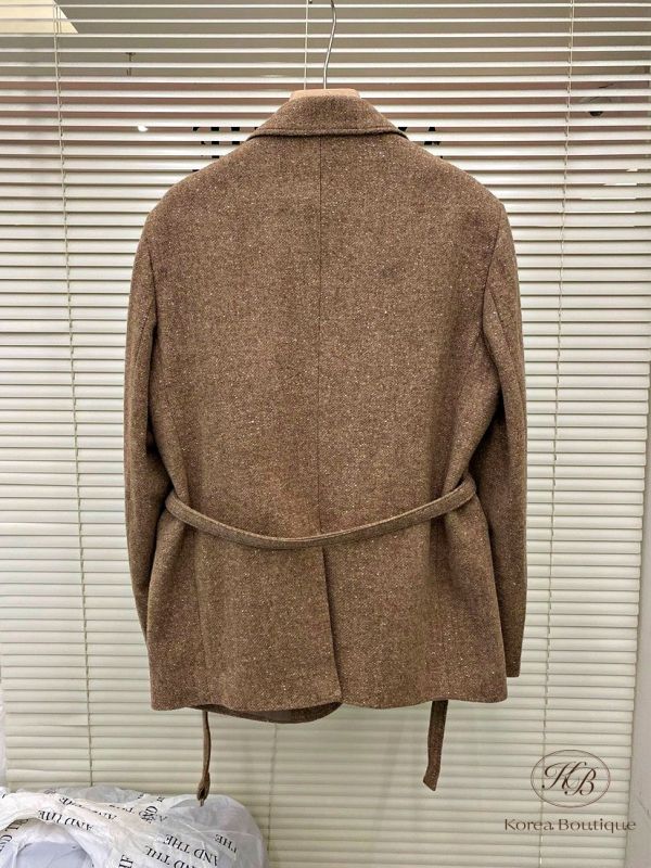 Fw383 秋季 羊毛綁帶西裝外套 