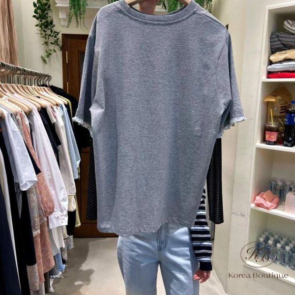 SS286 春季 袖口有細節的動物tee 