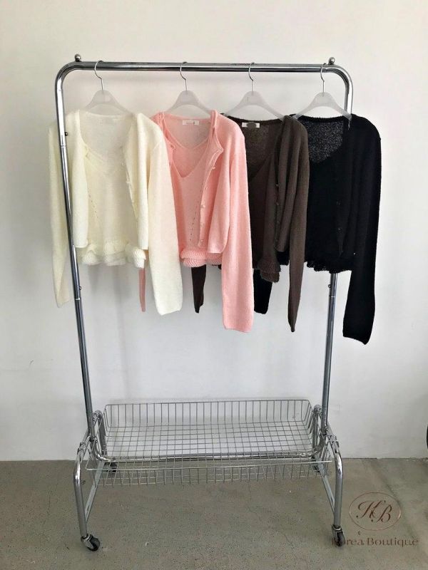 SS208 春季 花邊針織背心套裝 