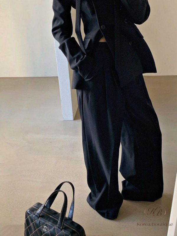 SS114 春季 簡約西裝褲 後鬆緊均碼 