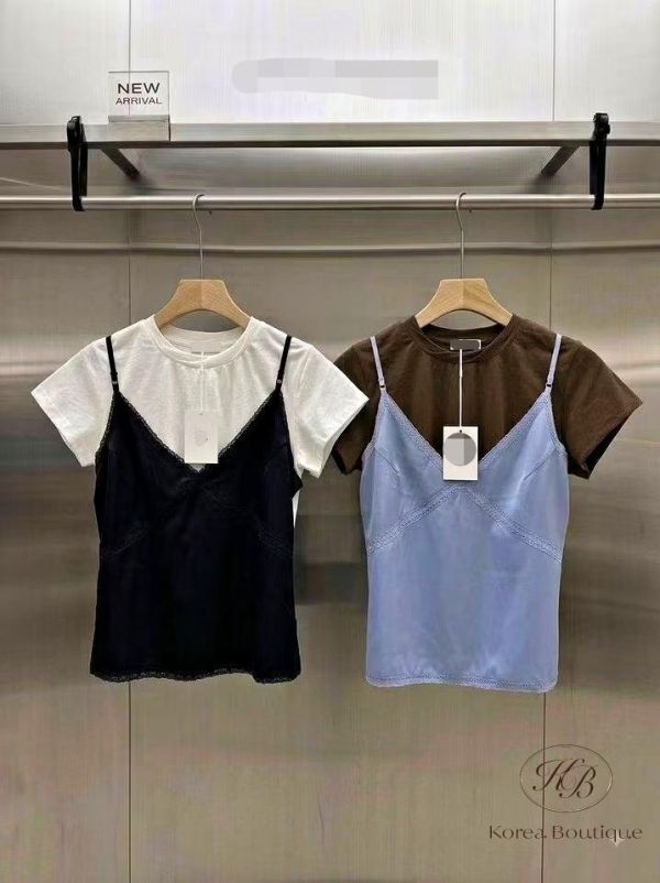 FW2607 秋季 時髦假兩件上衣 