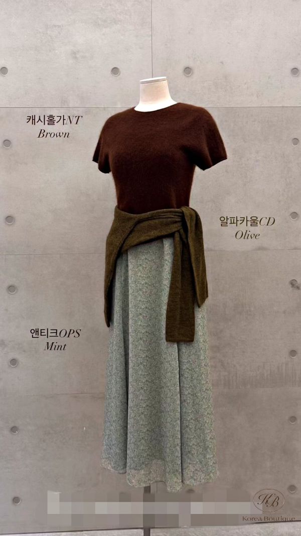 Fw211 秋季 碎花背心長洋裝 