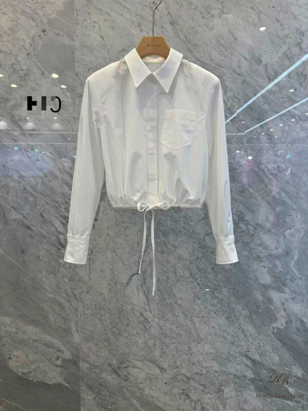 FW2673 秋季 束口細緻襯衫 