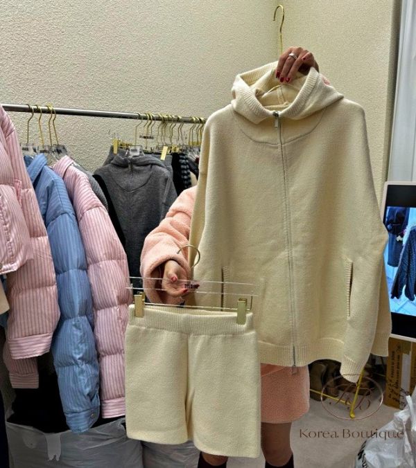 SS05 冬季 休閒針織短褲套裝 