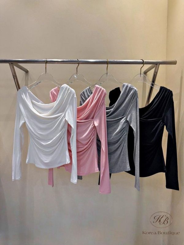 SS118 春季 彈性棉v領上衣 