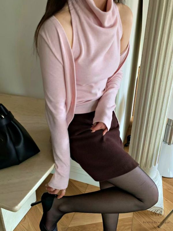 Fw413 秋季 高領背心套裝 