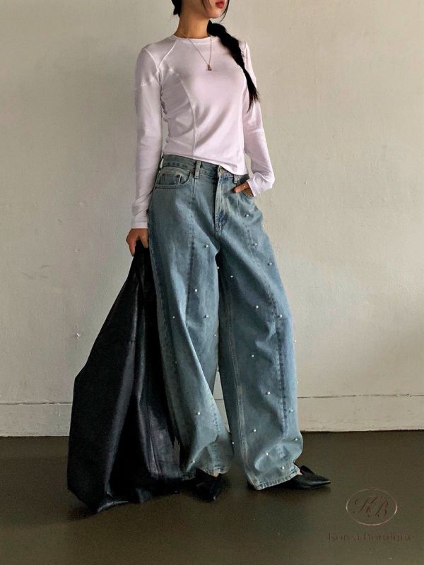 Fw342 秋季 珍珠繭型褲 