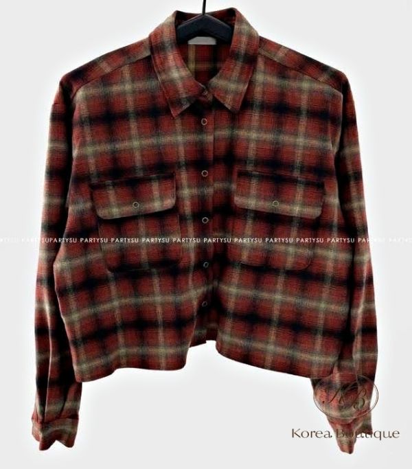 Fw407 秋季 網紅款格紋上衣 