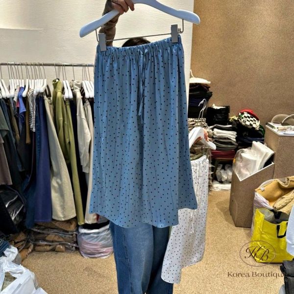 SS279 春季 點點絲綢感半身裙 