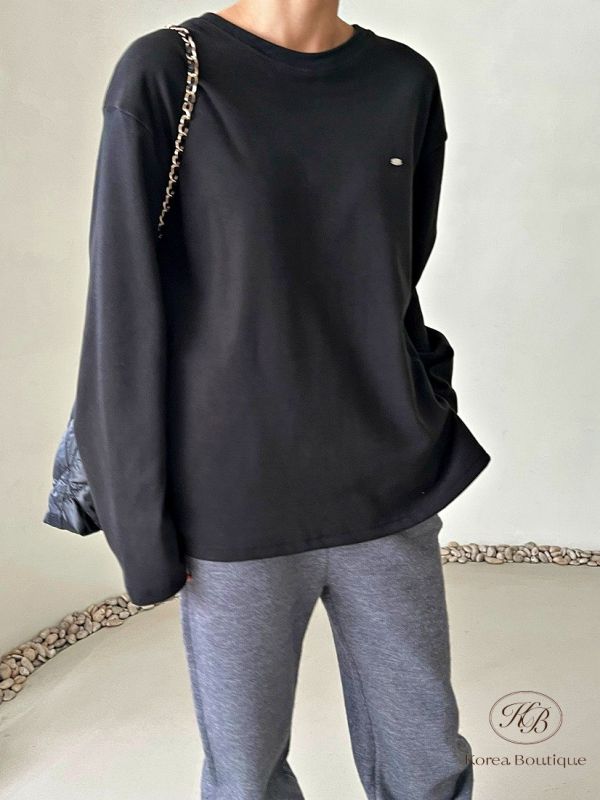 Fw374 秋季 簡約圓領上衣 