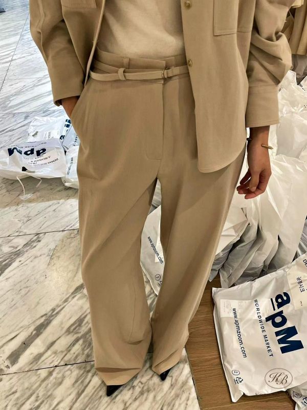 FW3828 秋季 有質感的西裝套裝 秋冬米白色也是首選 