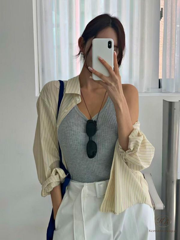 SS258 春季 好美的招財黃條紋襯衫 