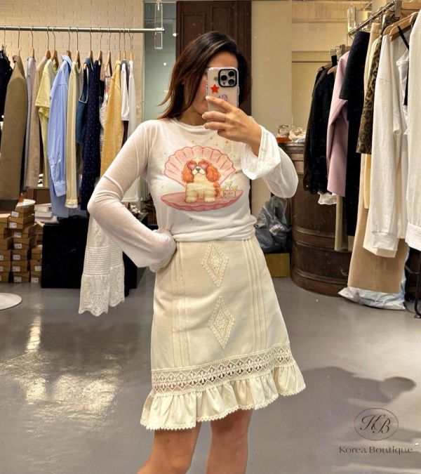 SS234 春季 細緻民俗感半身裙 