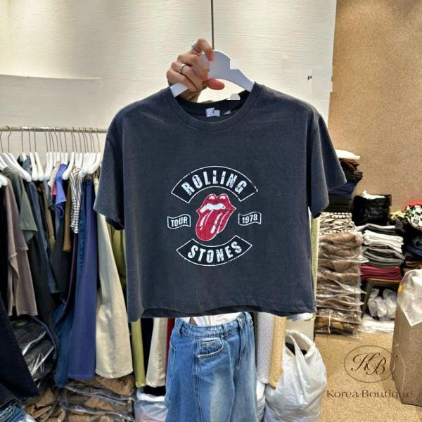 SS469 春季 短版搖滾嘴巴tee 