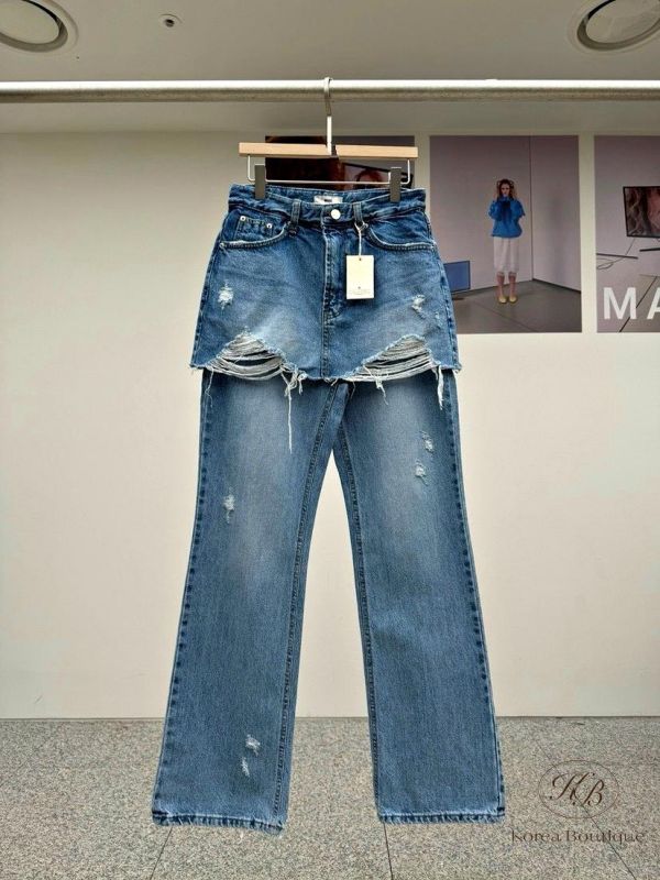 SS86 春季 牛仔裙造型牛仔褲 