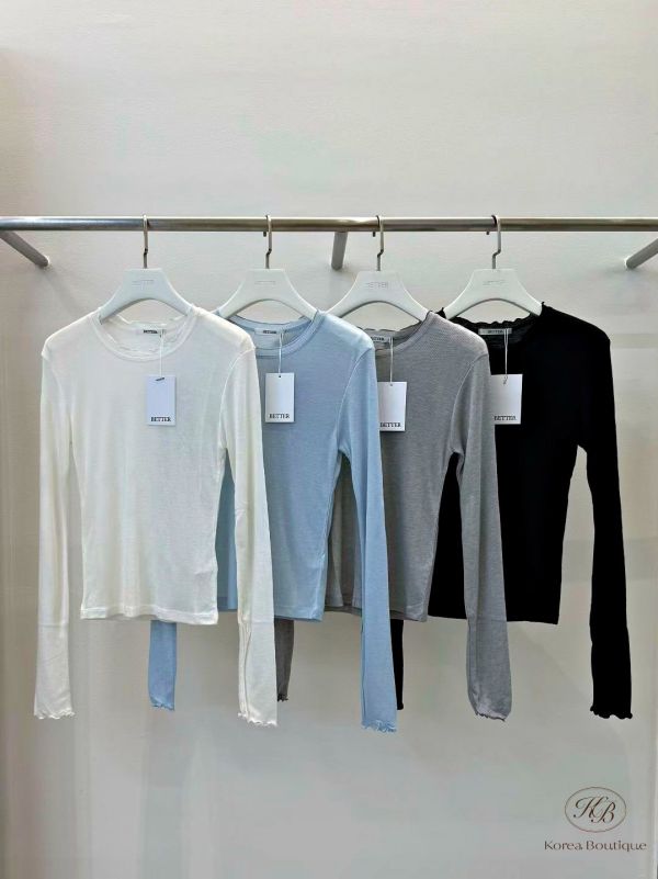 Fw184 秋季 木耳邊內搭上衣 