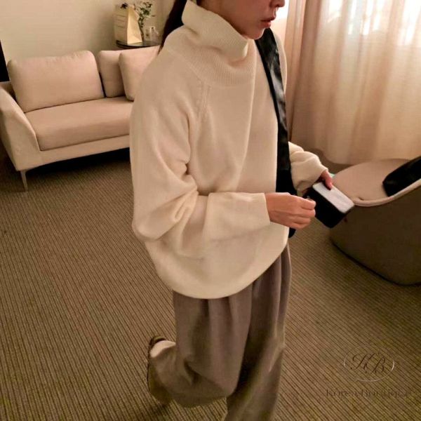 Fw432 冬季 高領套頭毛衣 