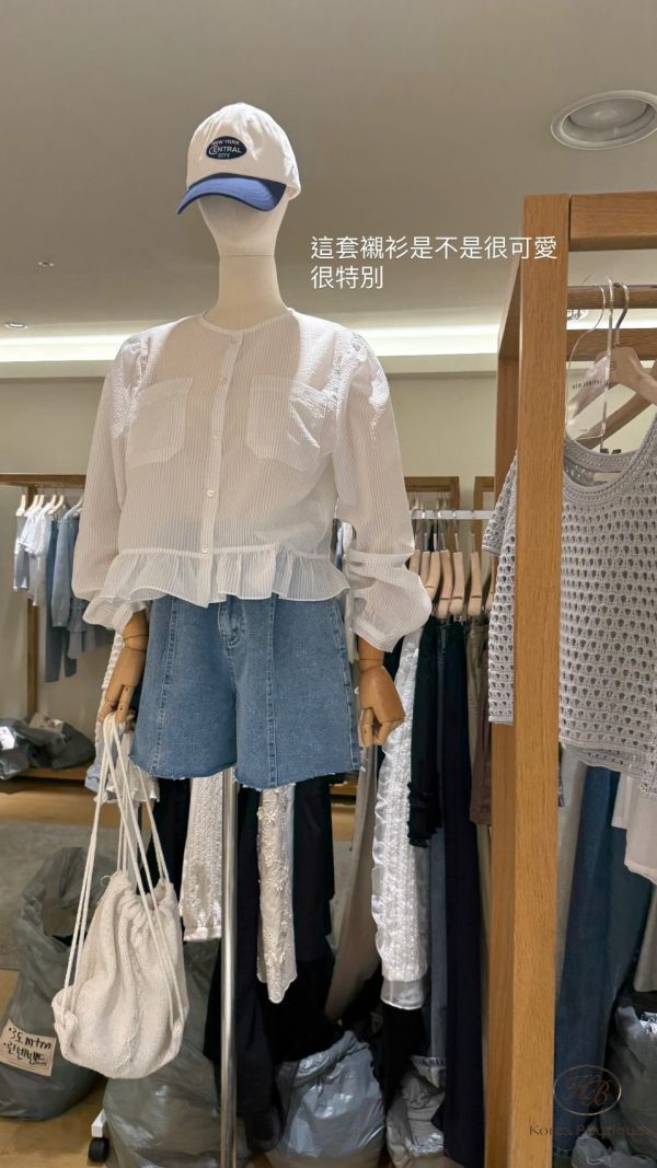Kr75 夏裝 下擺好好看的襯衫 材質也很舒服 