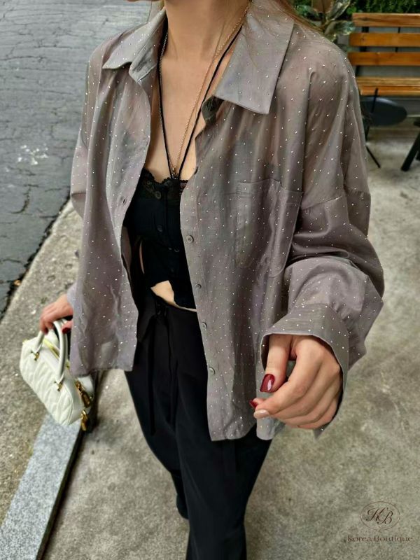 Fw355 秋季 鑽石光澤襯衫 