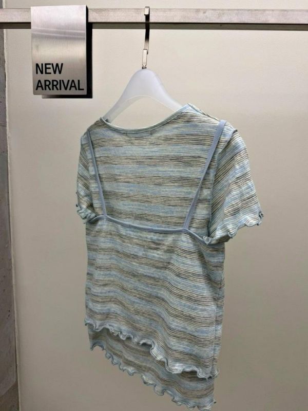 KR2627 夏季 兩件式條紋組 