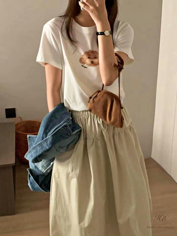 SS363 春季 可愛貴賓狗狗頭像tee 