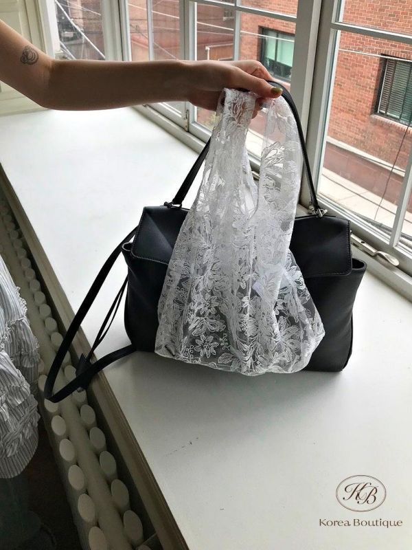 SS423 春季 蕾絲布手提袋 