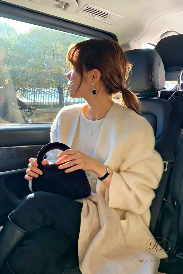 Fw418 秋季 羊駝毛無領外套 