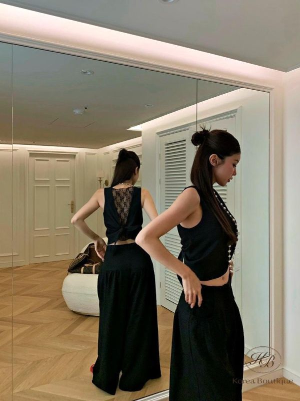 SS397 春季 後背蕾絲設計上衣 