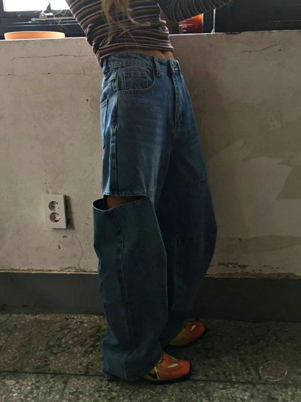 SS83 春季 js家時髦簍空牛仔褲 