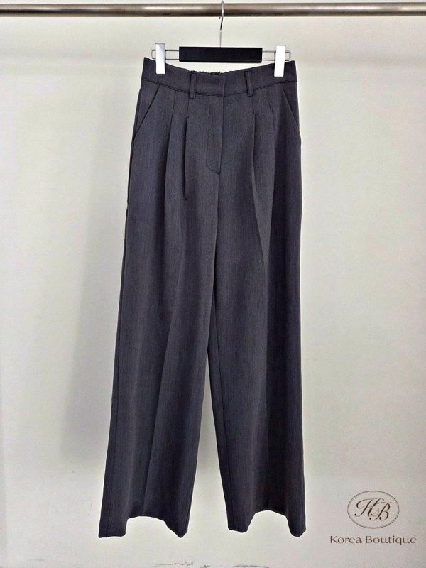 SS114 春季 簡約西裝褲 後鬆緊均碼 