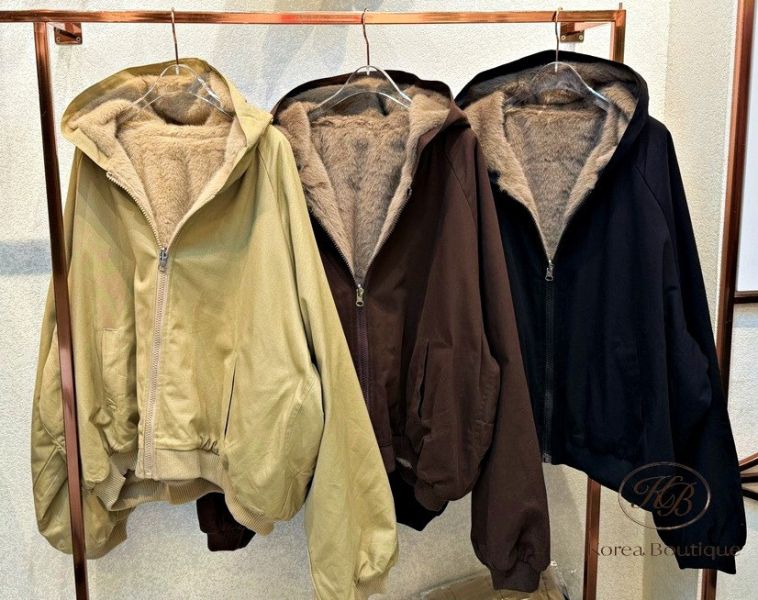 Fw396 秋季 正反兩穿的連帽外套 