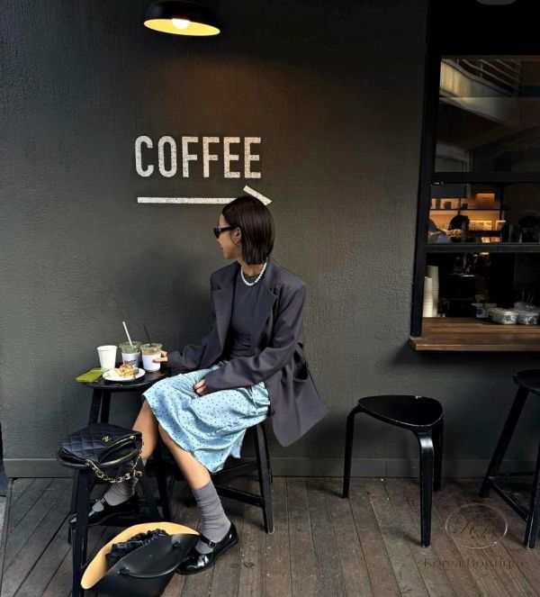 SS279 春季 點點絲綢感半身裙 