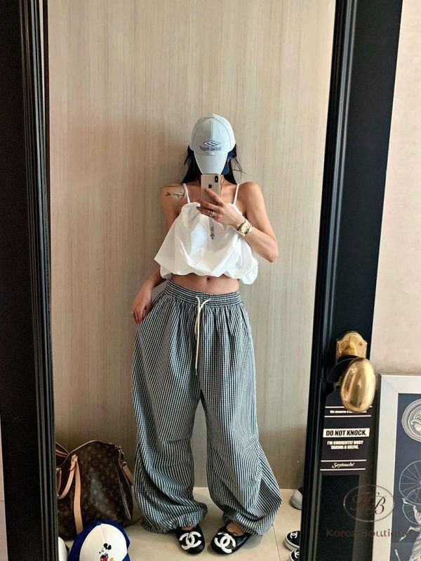 SS372 春季 格紋工作褲 