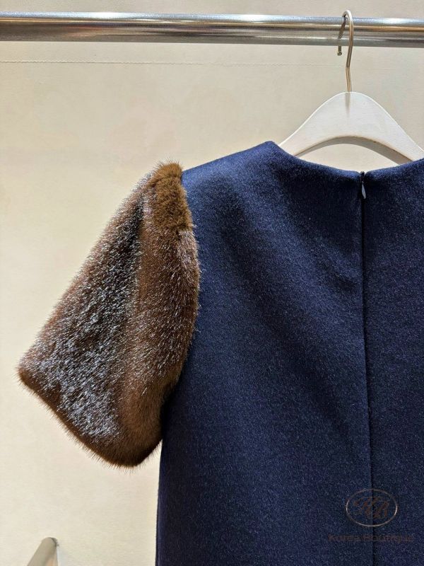 FWKR91 冬季 毛毛袖洋裝 