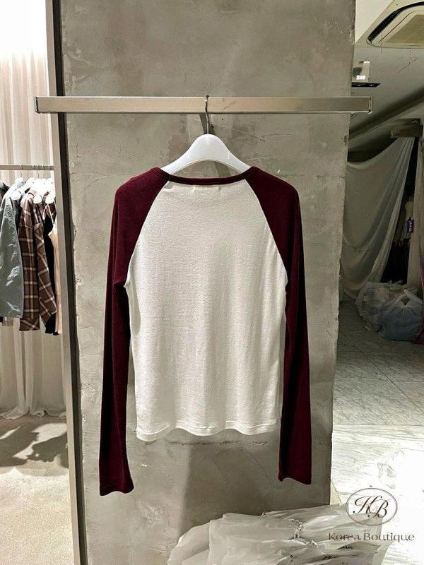 FW2615 秋季 撞色長袖上衣 
