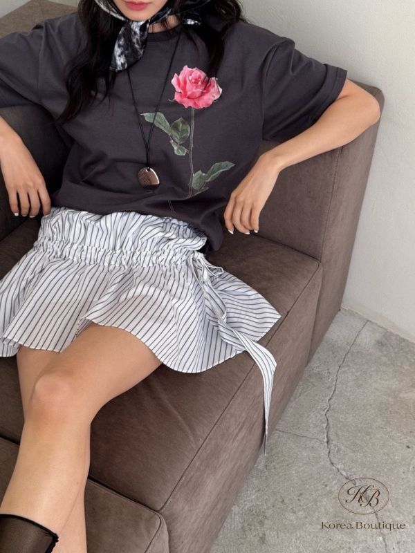 Sv09 夏裝 條紋束口半身裙 