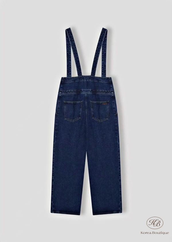 SS85 春季 原色牛仔吊帶褲 