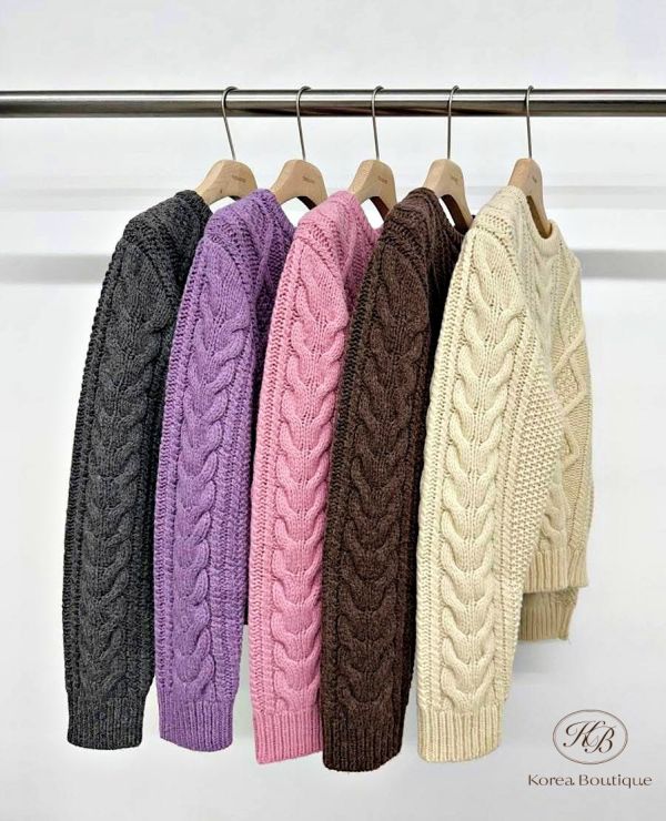 Fw393 秋季 網紅款麻花針織毛衣 