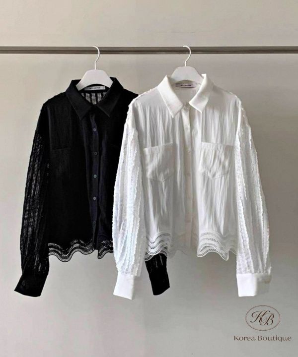 Fw144 秋季 波浪下擺襯衫 