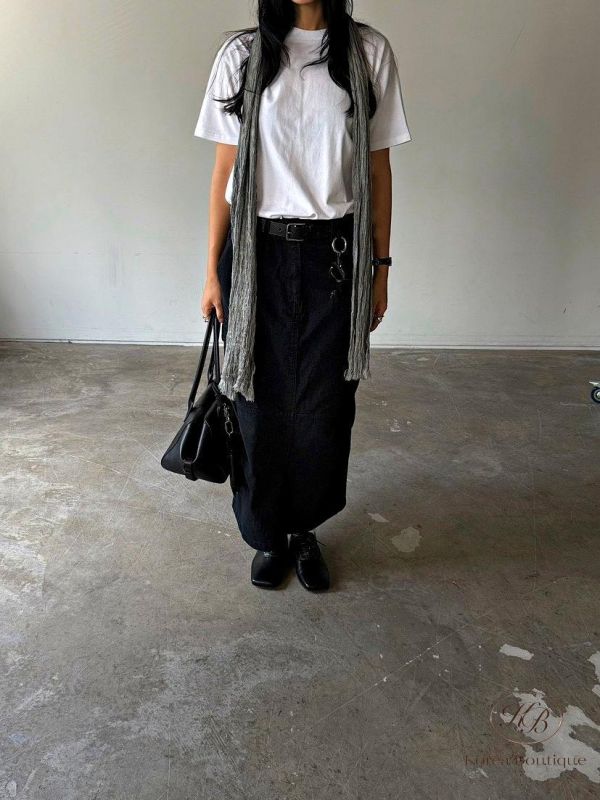 FW3834 秋季 很好看的質感丹寧牛仔半身裙 