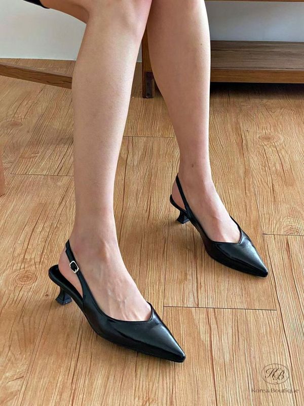 SS140 春季 尖頭亮眼跟鞋 四公分 