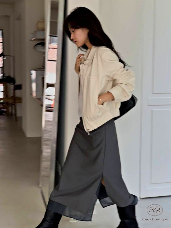 Fw325 秋季 好美的下擺半身裙 開叉 