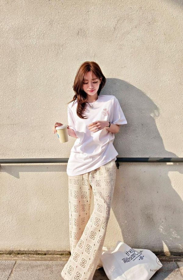 SS374 春季 男友風字母tee 